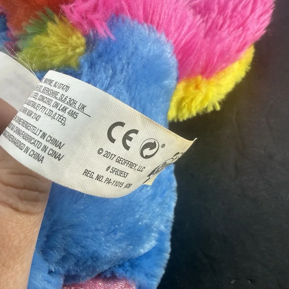 Toys R Us Blue Peacock Bird Plush Soft Stuffed Animal Toy 8.5